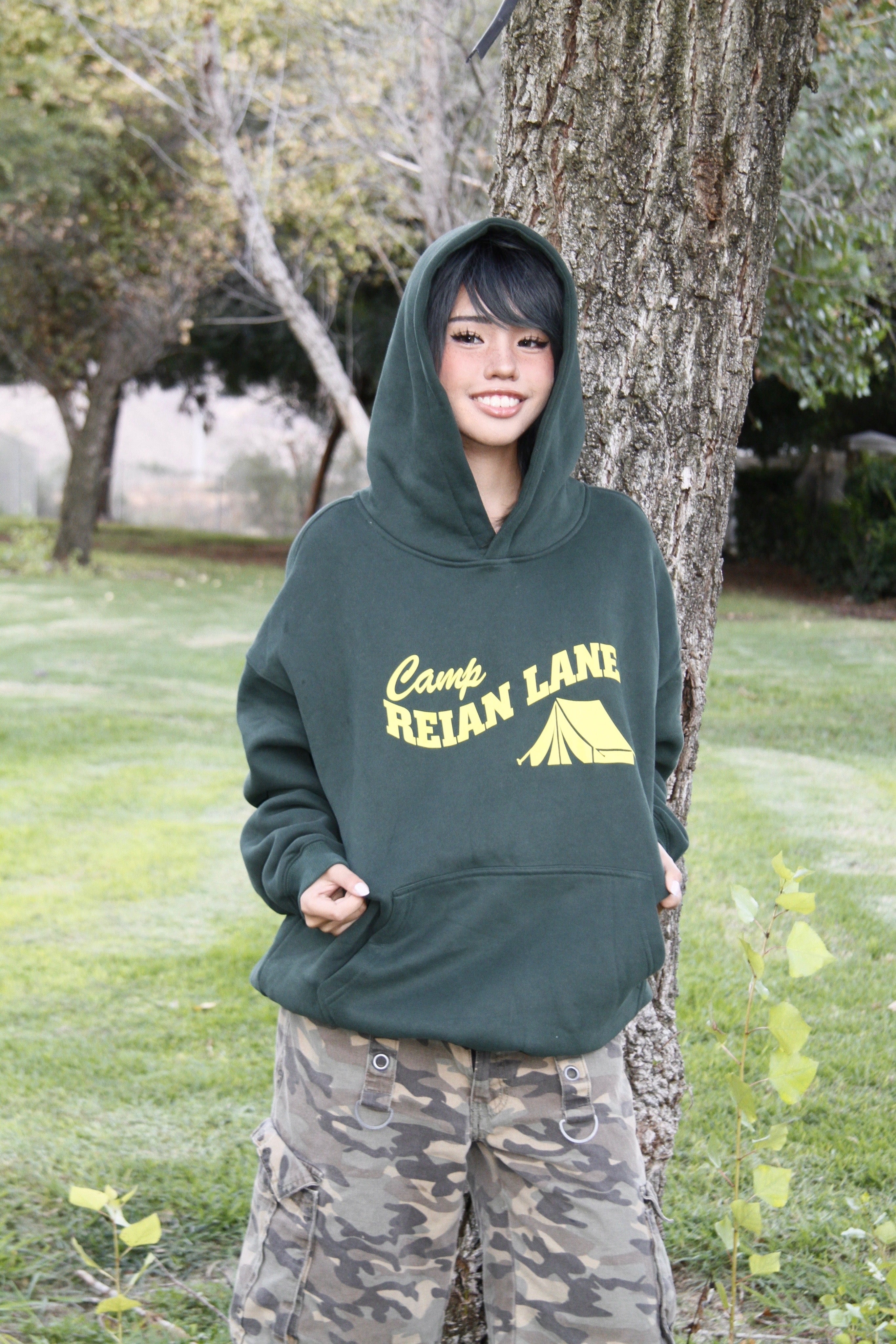 "camp" hoodie (green)
