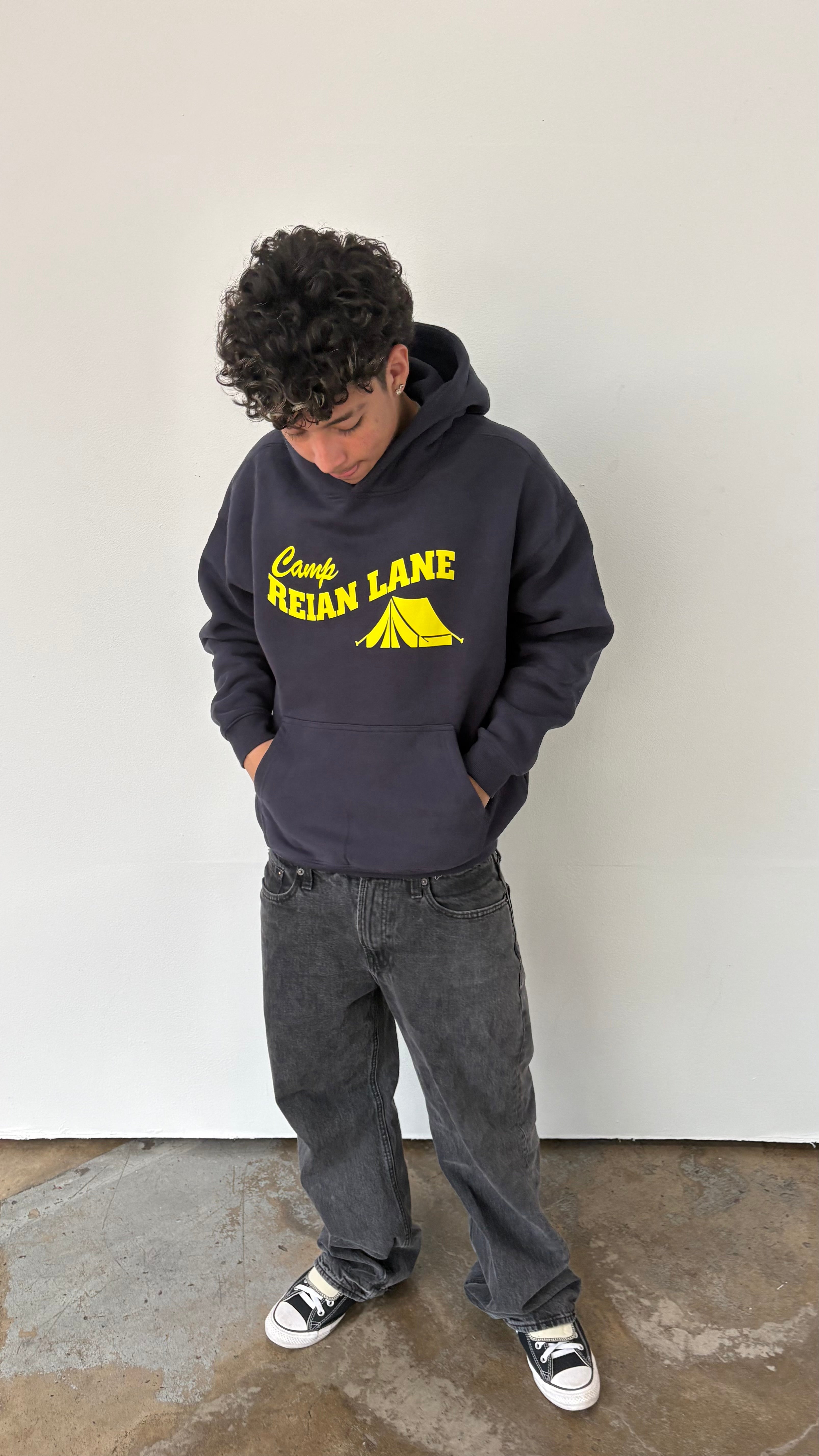"camp" hoodie (blue)